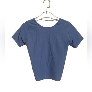 Peachy Den Blue Mimi Bungee Cord Open Back Top